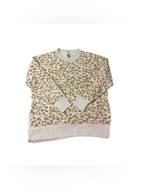 aerie Tan Leopard Crewneck Sweater
